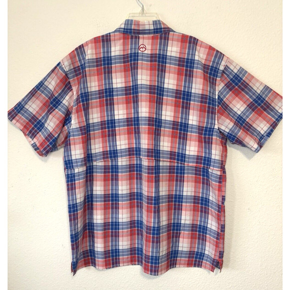 Magellan Outdoors Fish‎ Gear Plaid Fishing Shirt L Relaxed Fit Vented Cabincore - Picture 2 of 7